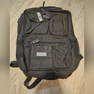 Bella Russo 17" Laptop Canvas Backpack Charcoal Black Comfort Straps